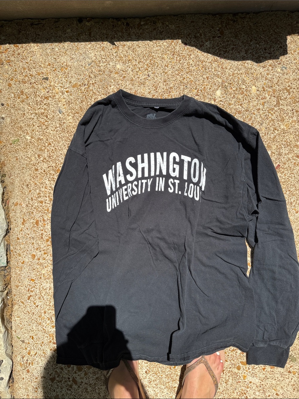 Vintage Washington University in St. Louis Black Long-Sleeve Shirt